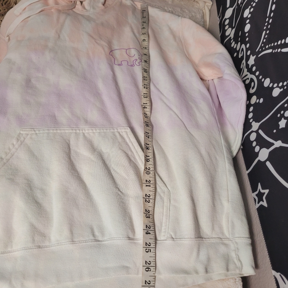 Ivory Ella Sweatshirt Hoodie Womens Size Medium Pink Tie Dye Colorful - Picture 8 of 9